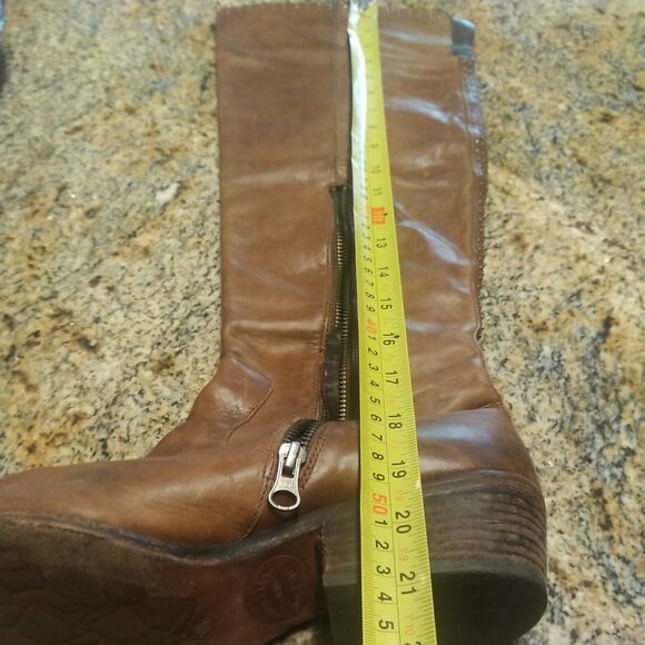 KORK-EASE TALL Brown Leather Low Heel Knee High BOOTS US 9 EU 40.5 - Picture 12 of 12